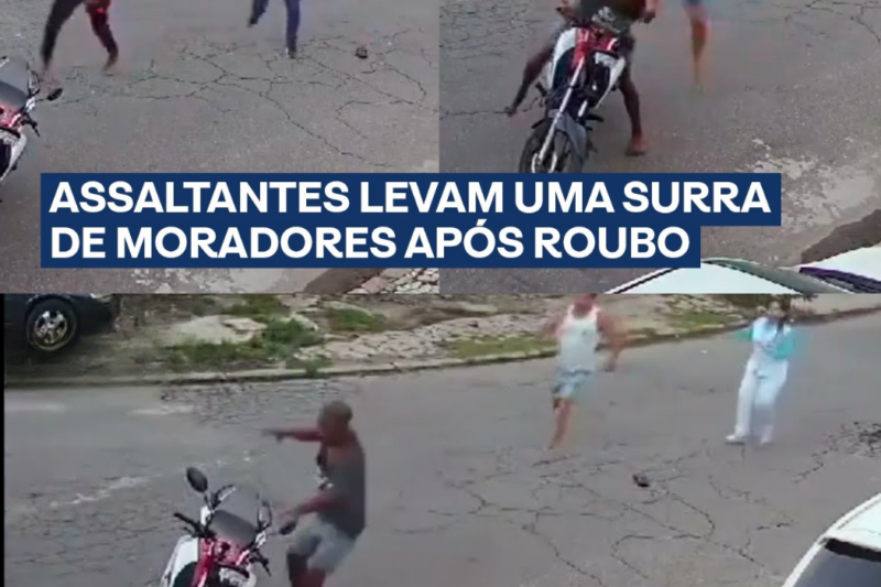 Casal Descobre Arma Falsa e Vizinhos Armados com Pedaços de Pau Lincham Assaltantes em Fuga