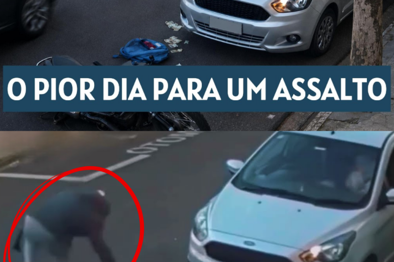 O Pior Assalto da História: Ladrão Vive Tarde de Azar Absoluto com Tiro, Atropelamento e Prisão em Flagrante