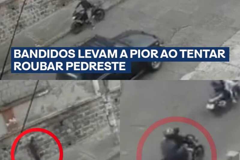Tentativa de assalto termina em reviravolta após motorista perceber crime e derrubar suspeitos em fuga