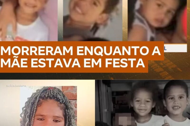Mãe é presa após deixar quatro filhos sozinhos para ir a festa; três crianças morrem em incêndio em Serrinha