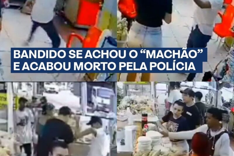 Assaltante é Baleado por Policial Durante Tentativa de Roubo em Padaria: Tensão e Tragédia em Menos de 5 Minutos