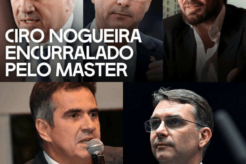 Ciro Nogueira vivia de mordomia de Vorcaro e queria ser vice de Flávio, mas a PF sepultou o plano