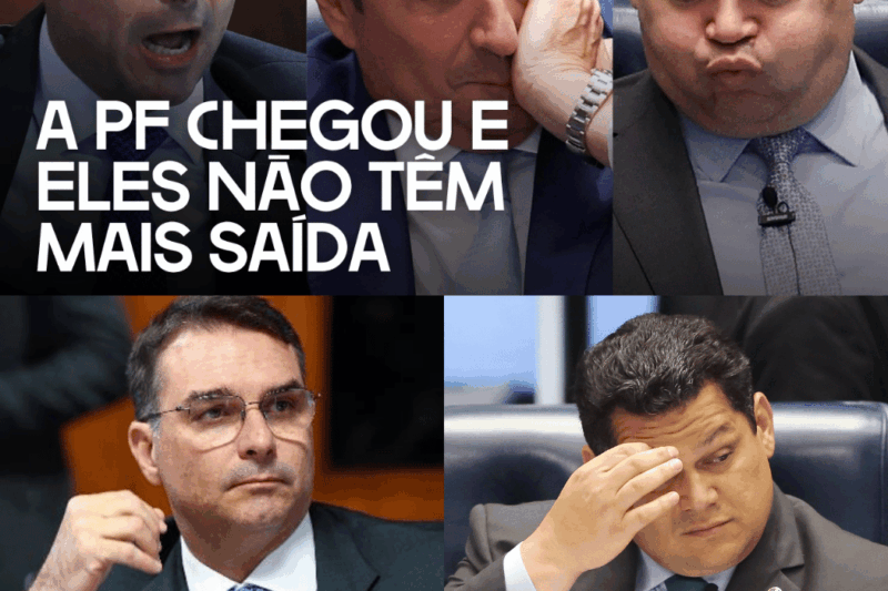 PF chega ao núcleo do poder do Congresso e Flávio e Alcolumbre ficaram sem ter pra onde correr