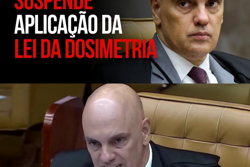 URGENTE!! Moraes suspende, neste sábado, aplicação da Lei da Dosimetria