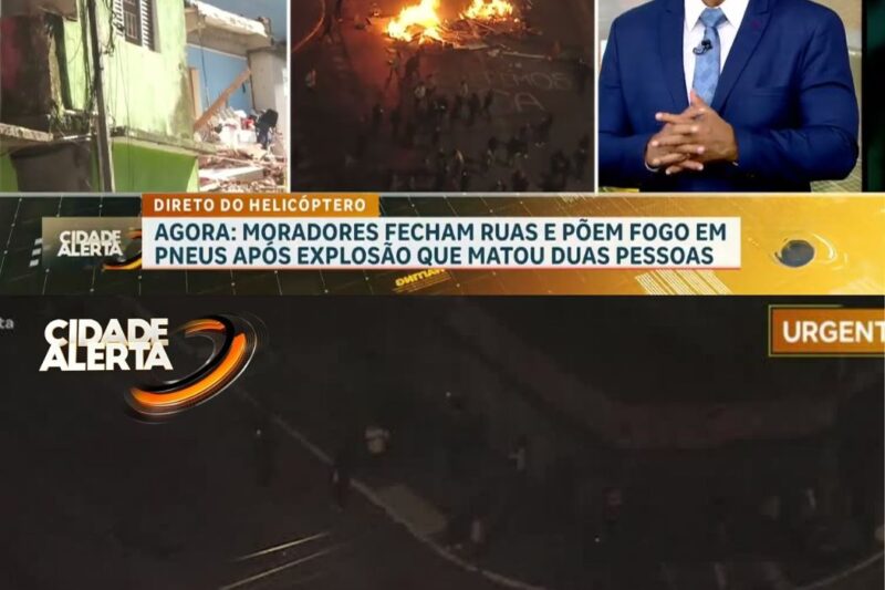 Moradores que tiveram casas atingidas por explosão fecham ruas e colocam fogo em pneus em SP