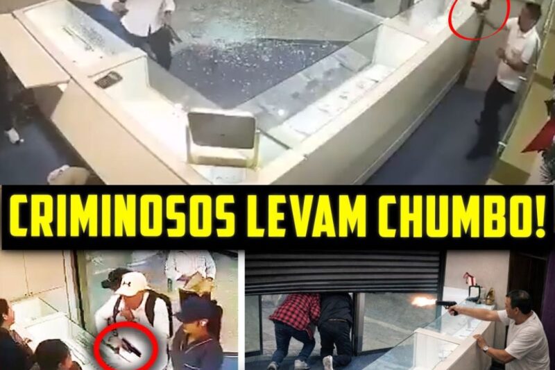 CILADA MORTAL NA JOALHERIA: Líder de facção é metralhado em segundos após segurança treinado “fechar a gaiola”; 6 comparsas em fuga