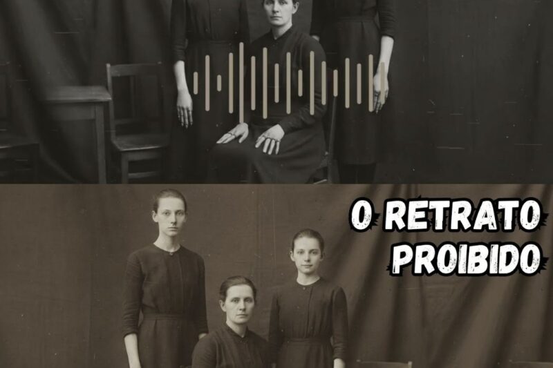 Era só um retrato de uma mãe e suas filhas — até você reparar nas mãos delas (1928, Lages, SC)