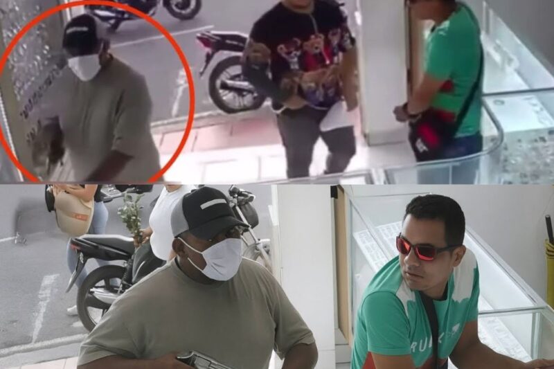 DONOS DE JOALHERIA REAGEM A ASSALTO E ATIRAM EM BANDIDOS À QUEIMA-ROUPA EM PLENA LUZ DO DIA