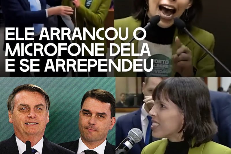 Bolsonarista Ouve a Verdade Sobre Flávio, Parte para Agressão e Arranca Microfone de Vereadora!