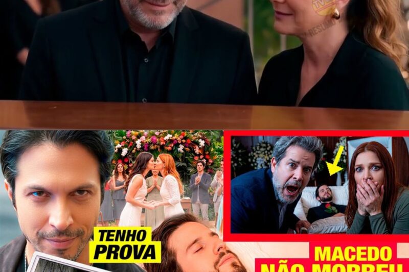 Três Graças: velório de Macedo vira palco de choque, Paulinho desconfia do caixão e Ferete pode estar perto da ruína