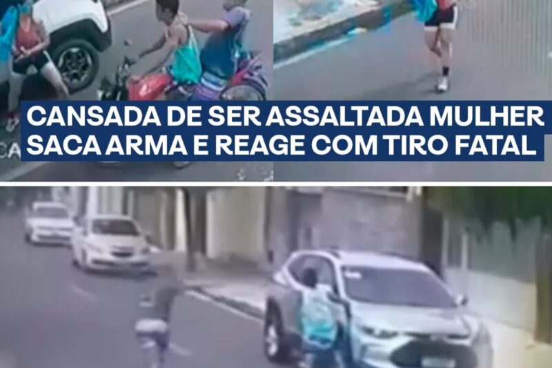 “TIRA A MÃO DO MEU CELULAR E CORRE, SEU LIXO!”: Mulher Reage a Assalto, Saca Arma e Faz Bandidos Abandonarem Moto em Fuga Desesperada