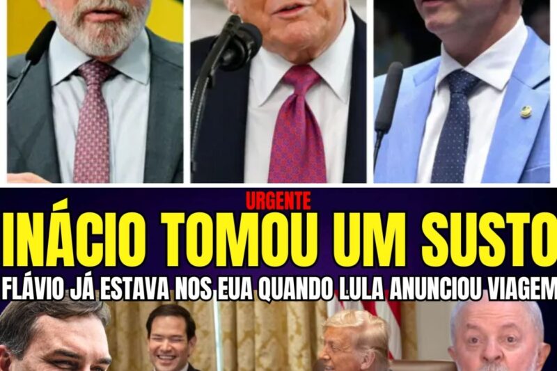 FLÁVIO BOLSONARO JÁ ESTAVA NOS EUA QUANDO LULA ANUNCIOU VIAGEM NÃO TEVE COMO FUGIR DE TRUMP