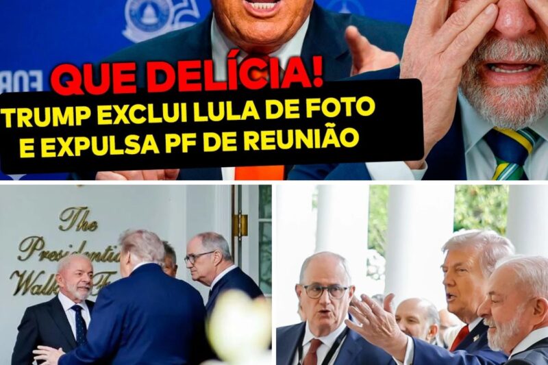 Trump EXCLUI Lula de foto oficial, EXPULSA delegado da PF de reunião e petista sai chorando de raiva