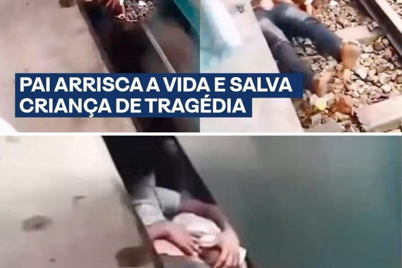 “EU NÃO PODIA DEIXAR MEU FILHO MORRER!”: PAI SALTA NOS TRILHOS E USA O PRÓPRIO CORPO COMO ESCUDO PARA SALVAR CRIANÇA DE TREM EM ALTA VELOCIDADE