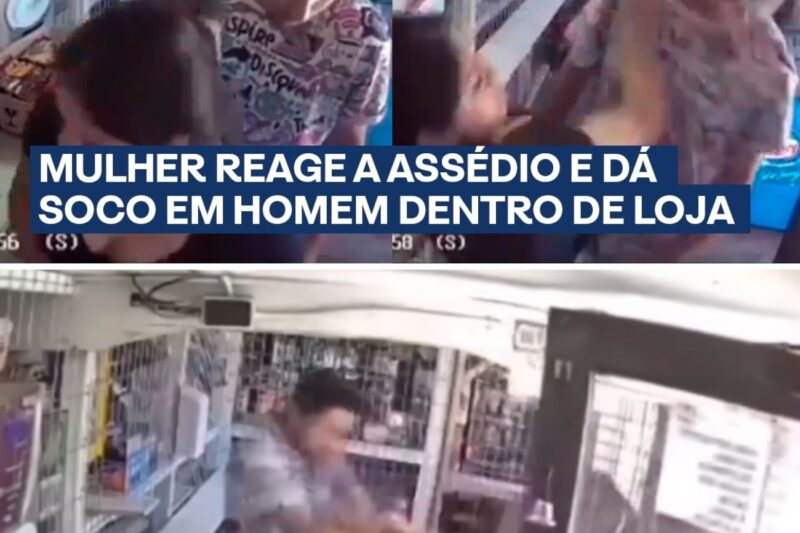 “VOCÊ NÃO VAI SAIR DAQUI!”: VENDEDORA DÁ SOCO BRUTAL EM ASSEDIADOR, TRANCA O CRIMINOSO NA LOJA E CONVOCA VIZINHANÇA PARA O ACERTO DE CONTAS