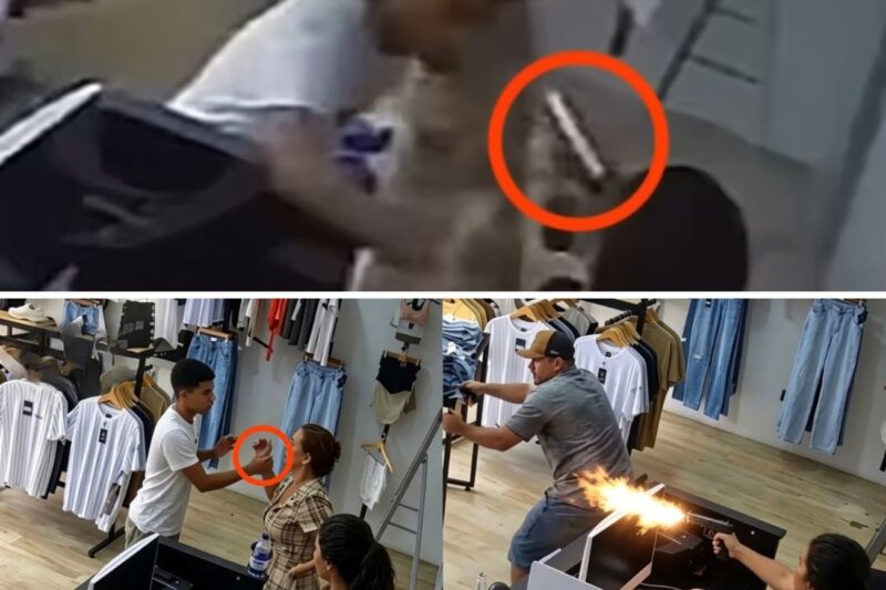 “VOCÊ NÃO VAI LEVAR NOSSA ALIANÇA!”: DONA DE LOJA REAGE A ASSALTO, ATIRA EM BANDIDOS E FAZ IDOSA VIBRAR DE ALEGRIA NO INTERIOR