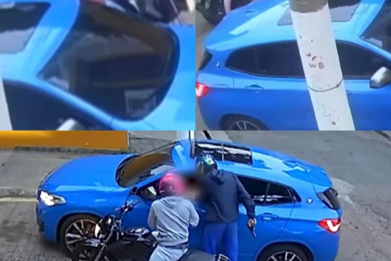 Motorista de BMW reage, atropela criminosos em SP e destrói moto após roubo de joias