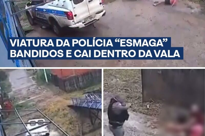 “PERDERAM O JOGO! NÃO VÃO SE MOVER!”: POLICIAIS SOBREVIVEM A QUEDA EM VALA E RENDEM ASSALTANTES APÓS PERSEGUIÇÃO ALUCINANTE