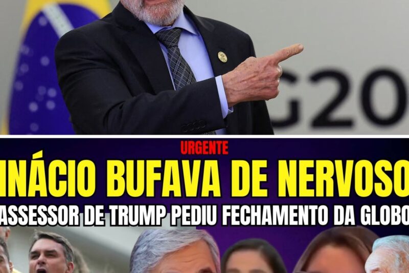 LULA BUFAVA COM ENTREVISTA DE FLÁVIO NA GLOBO ASSESSOR DE TRUMP PEDIU FECHAMENTO DA EMISSORA
