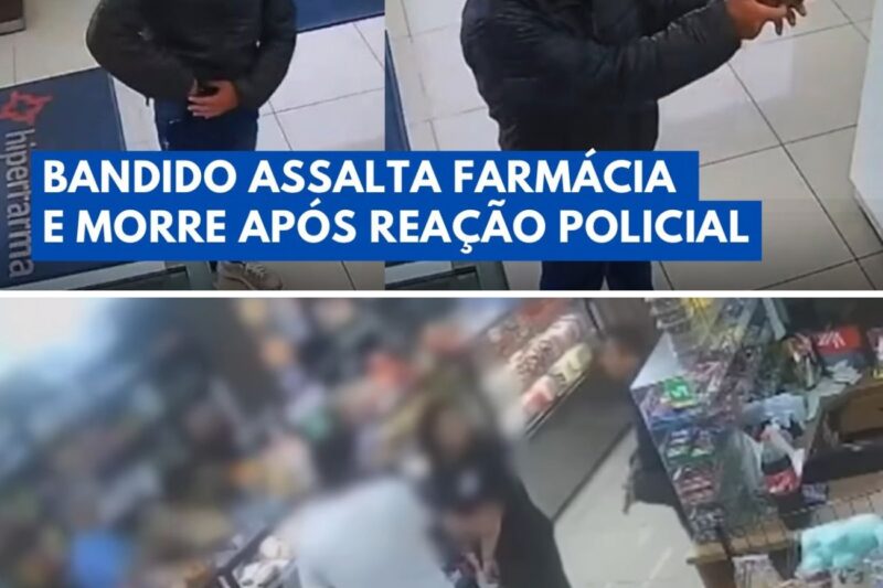 “AQUI QUEM MANDA SOU EU, ME PASSA O DINHEIRO OU EU ATIRO NA SUA CARA!”: Criminoso assalta farmácia de cara limpa, desafia a polícia em tiroteio de duas horas e acaba morto em confronto armado com o comparsa rendido