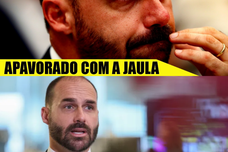 Vídeo de Eduardo Bolsonaro Apavorado e em Crise Paranoica, Ameaçando Dar Tiros em Jornalista!