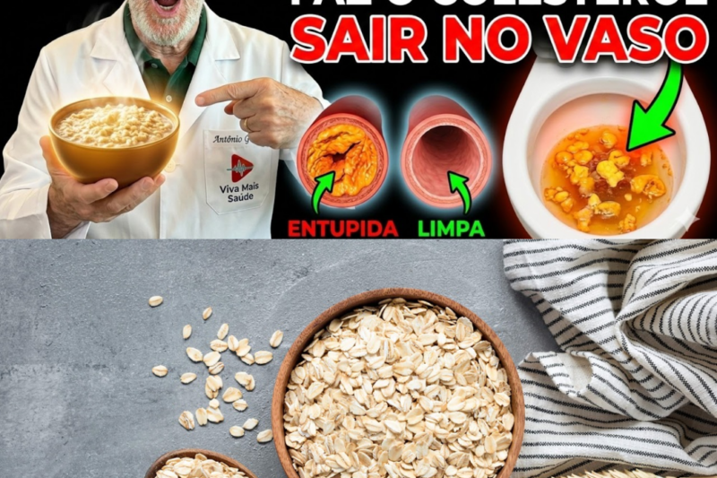 Esse TRUQUE DA AVEIA faz o colesterol sair tudo no VASO e limpa as artérias