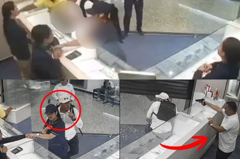 Segurança reage e prende assaltantes dentro da loja durante o roubo