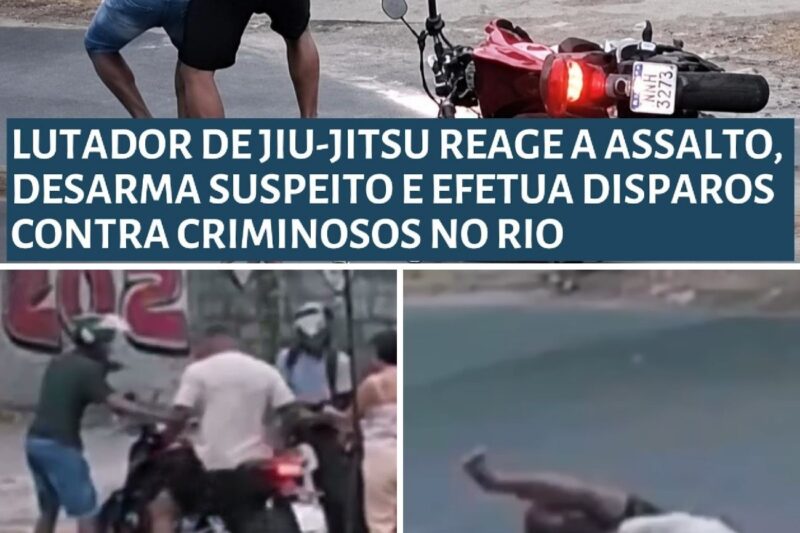 Reviravolta! Lutador de jiu-jitsu desarma assaltante e reage a tiros no Rio