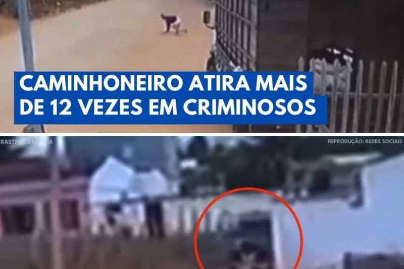 O momento exato em que a rotina de trabalho virou um campo de batalha: veja como este caminhoneiro reagiu ao ser surpreendido por assaltantes durante o descarregamento!