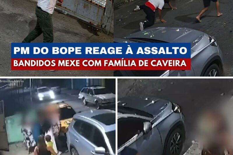VÍDEO MAIS VISTO: Ex-oficial das forças especiais do BOPE age para eliminar quadrilha de assaltantes armados após esposa e filhos serem ameaçados.