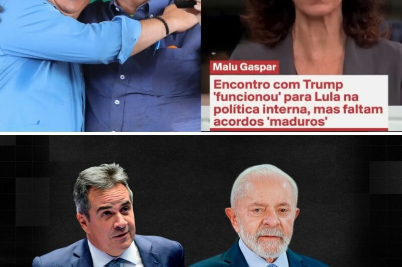 SURREAL: AO VIVO NA GLOBO MALU GASPAR JOGA O CORRUPTO CIRO NOGUEIRA NO COLO DE LULA