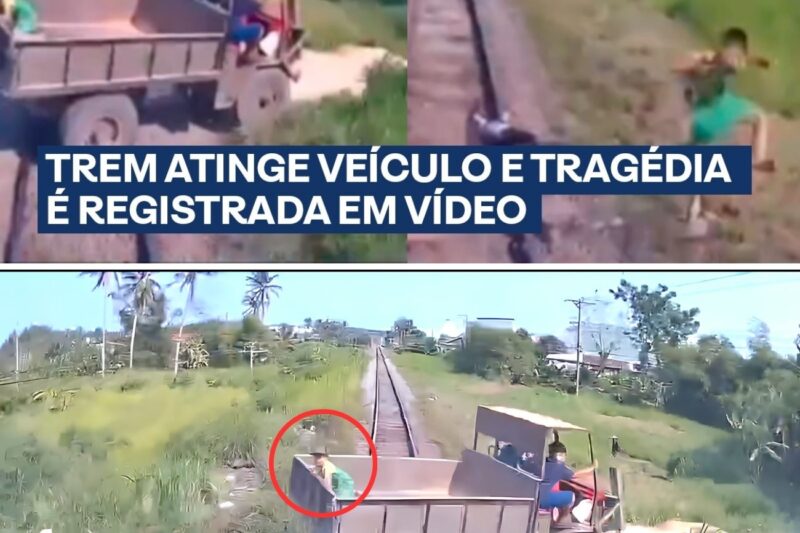TRAGÉDIA INEVITÁVEL: Trem em alta velocidade ESMAGA veículo em passagem clandestina e cena de HORROR comove o mundo; uma vida inocente foi interrompida BRUTALMENTE!