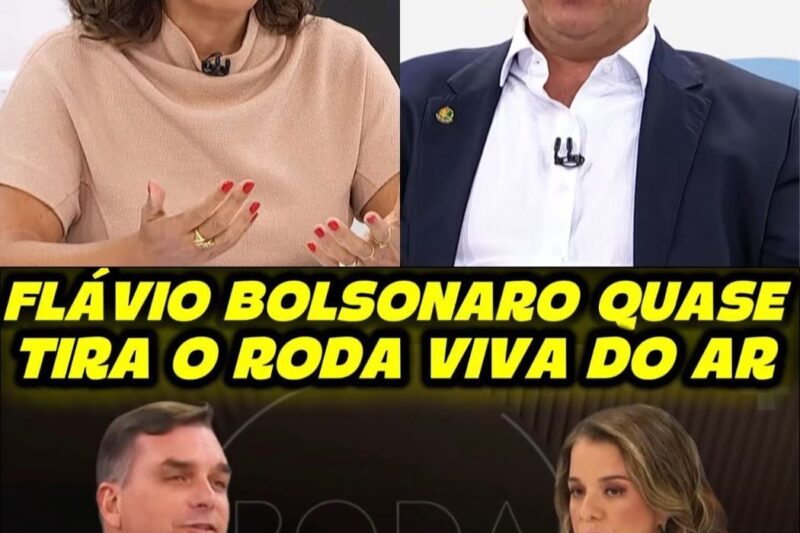 VERA MAGALHÃES ENLOUQUECE COM RESPOSTAS DE FLÁVIO BOLSONARO E PROGRAMA QUASE SAIU DO AR