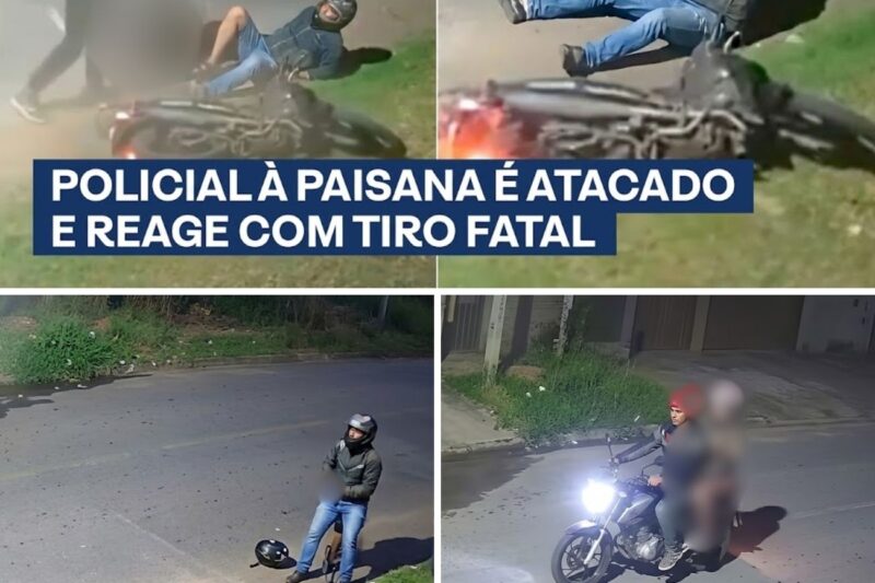 FILHA EM RISCO: POLICIAL À PAISANA CAI, SACA ARMA E MATA ASSALTANTE!