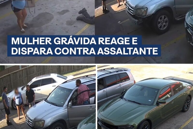 SEGUNDOS DE TENSÃO: Criminoso Tenta Intimidar Casal, Mas Não Esperava A Reação Impiedosa De Uma Gestante Preste A Dar À Luz!