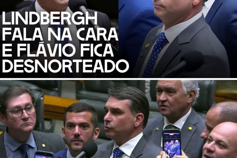 Flávio bancou o valentão, mas murchou quando Lindbergh jogou as mentiras sobre Vorcaro na cara