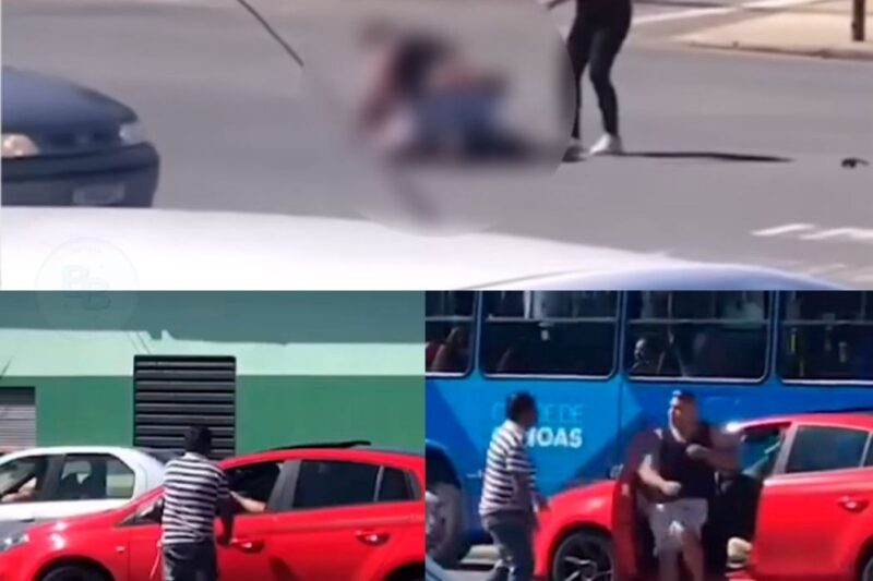 “VOCÊ QUERIA BRIGAR? ENTÃO TOMA!” HOMEM SURTA NO TRÂNSITO, BATE EM CARROS E DE REPENTE APARECE OUTRO LOUCO QUE APLICA CORRETIVO BRUTAL