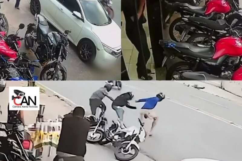 POLICIAL MILITAR DE FOLGA IMPEDIU ASSALTO EM LOJA DE MOTOS E PÔS CRIMINOSOS PARA FUGA EM SEGUNDOS!