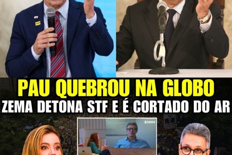 Zema DETONA Militantes da Globo, Ataca o STF e é Cortado do Ar Ao Vivo!