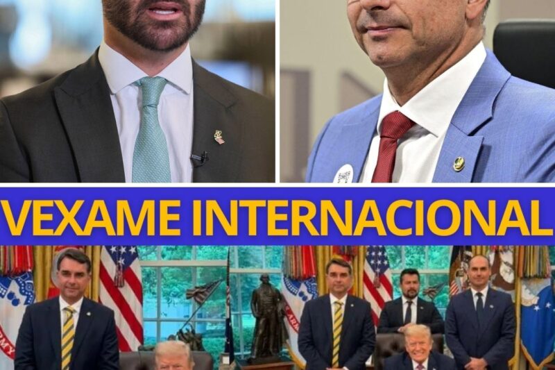 FLÁVIO BOLSONARO E EDUARDO BOLSONARO VIRAM CHACOTA NO MUNDO APÓS CIRCO NA CASA BRANCA! FOI RIDÍCULO