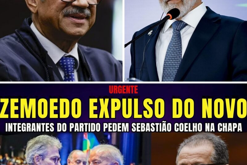 URGENTE CONSPIRAÇÃO E TRAIÇÃO! ZEMA EXPULSO DO PARTIDO NOVO CHAPA PEDE SEBASTIÃO COELHO NA DISPUTA