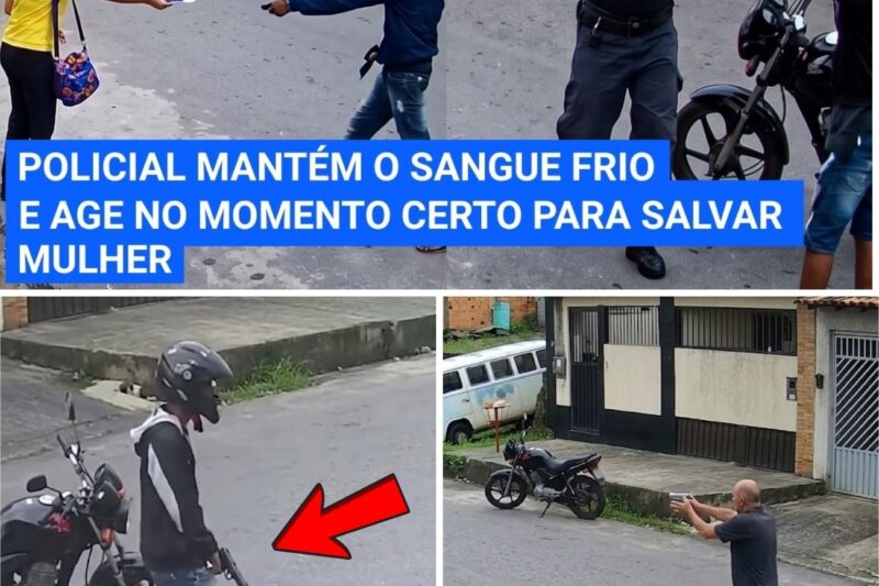 Pânico na Calçada! Ladrão de Moto Aborda Vítima com Cachorro, mas CAI em Armadilha de Policial Tático!