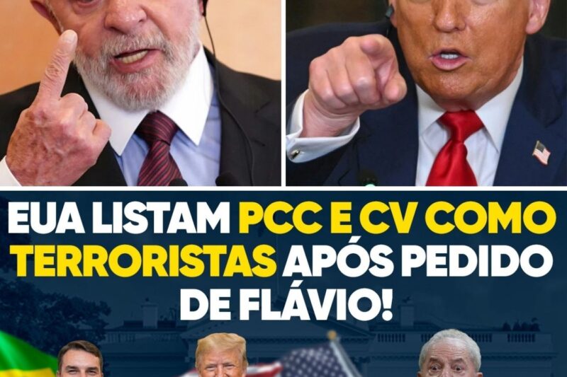 URGENTE: Trump Classifica PCC e CV Como Terroristas – Lula desmascarado e humilhado!