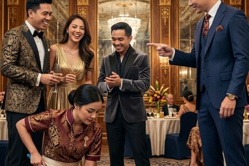 NAGSUOT NG UNIPORME NG JANITRESS ANG MISIS SA PROMOTION PARTY NG MISTER NIYA — IPINAKILALA SIYA NITO BILANG “TAGALINIS” LANG, PERO NATIGILAN ANG LAHAT NANG YUMUKO ANG BIG BOSS AT TINAWAG SIYANG “MADAM CHAIRMAN”