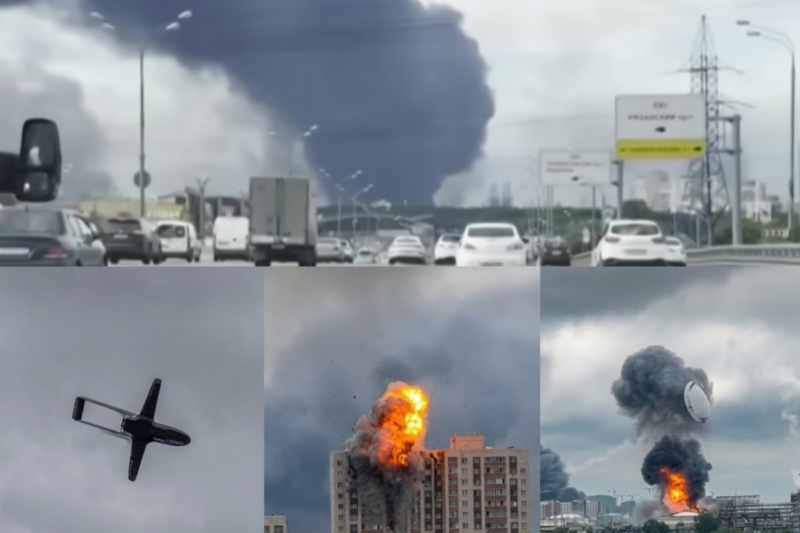 Ataque massivo de drones da Ucrânia transforma capital russa no Inferno