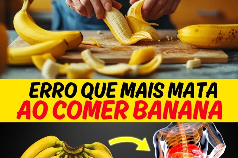 Voce sabia que pode estar comendo banana do jeito errado? Essa fruta tao amada e cheia de beneficios pode esconder armadilhas perigosas para sua saude se nao for consumida corretamente. Desde o ponto certo de amadurecimento ate o erro grave que quase todo mundo comete ao descascar, descubra como aproveitar o maximo de nutrientes sem sabotar o seu corpo. Nao ignore esses sinais que seu organismo da apos cada refeicao. Quer saber quais sao os 9 erros que voce precisa parar de cometer hoje mesmo? Acesse o link abaixo e confira.
