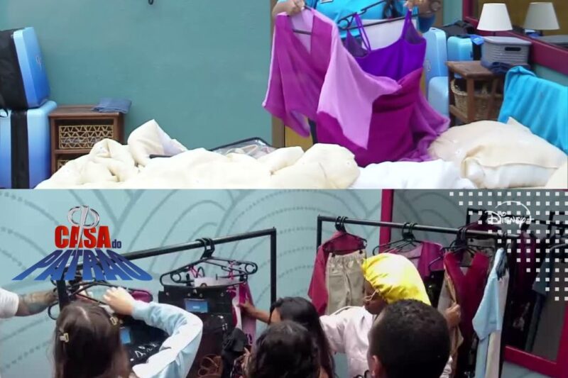 Moradores pegam roupas para festa com tema ‘Luau’