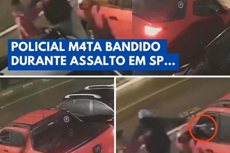 “MEU DEUS, EU NÃO CONSIGO ACREDITAR NO QUE VI NESSAS IMAGENS CHOCANTES!” Dois criminosos tentaram assaltar um motorista parado na Grande São Paulo, mas tudo mudou em segundos quando descobriram que a vítima era um policial de folga que reagiu imediatamente. O assaltante de preto acabou morrendo no local após o confronto, enquanto o comparsa fugiu correndo e agora está sendo procurado