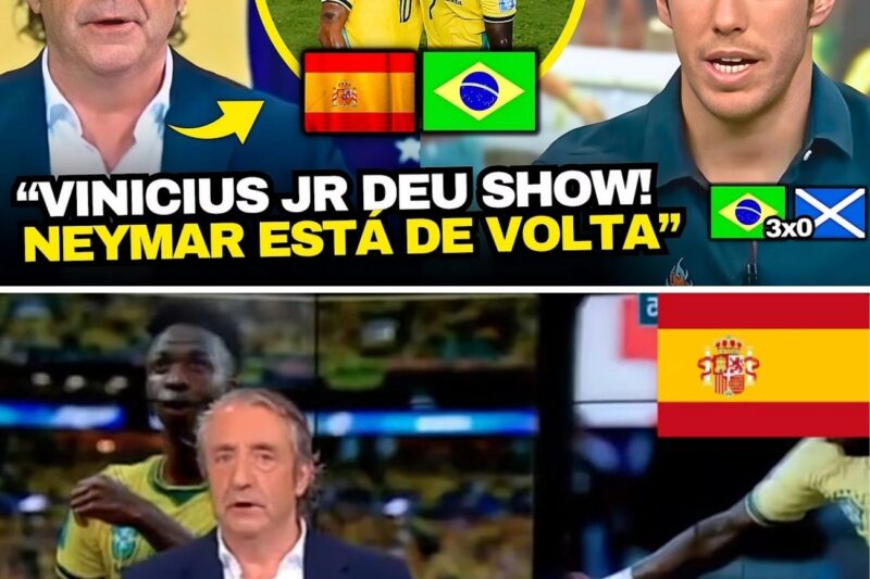 TV ESPANHOLA CHOCADA COM VINICIUS JR E NEYMAR NO BRASIL 3×0 ESCÓCIA NA COPA