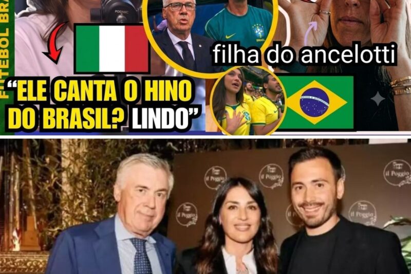 ITALIANOS E FILHA DO ANCELOTTI EMOCIONADOS COM CARLO ANCELOTTI COMANDANDO BRASIL NA COPA DO MUNDO